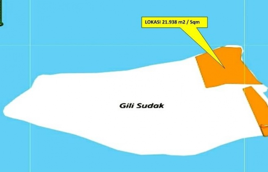 Land for sale on Gili Sudak Island, Lombok, 2,2 hectare